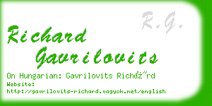 richard gavrilovits business card